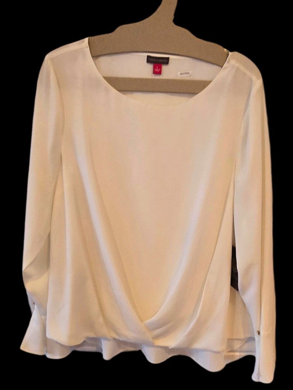 Vince Camuto White Blouse – Bell Sleeves – Size Large (NWT)